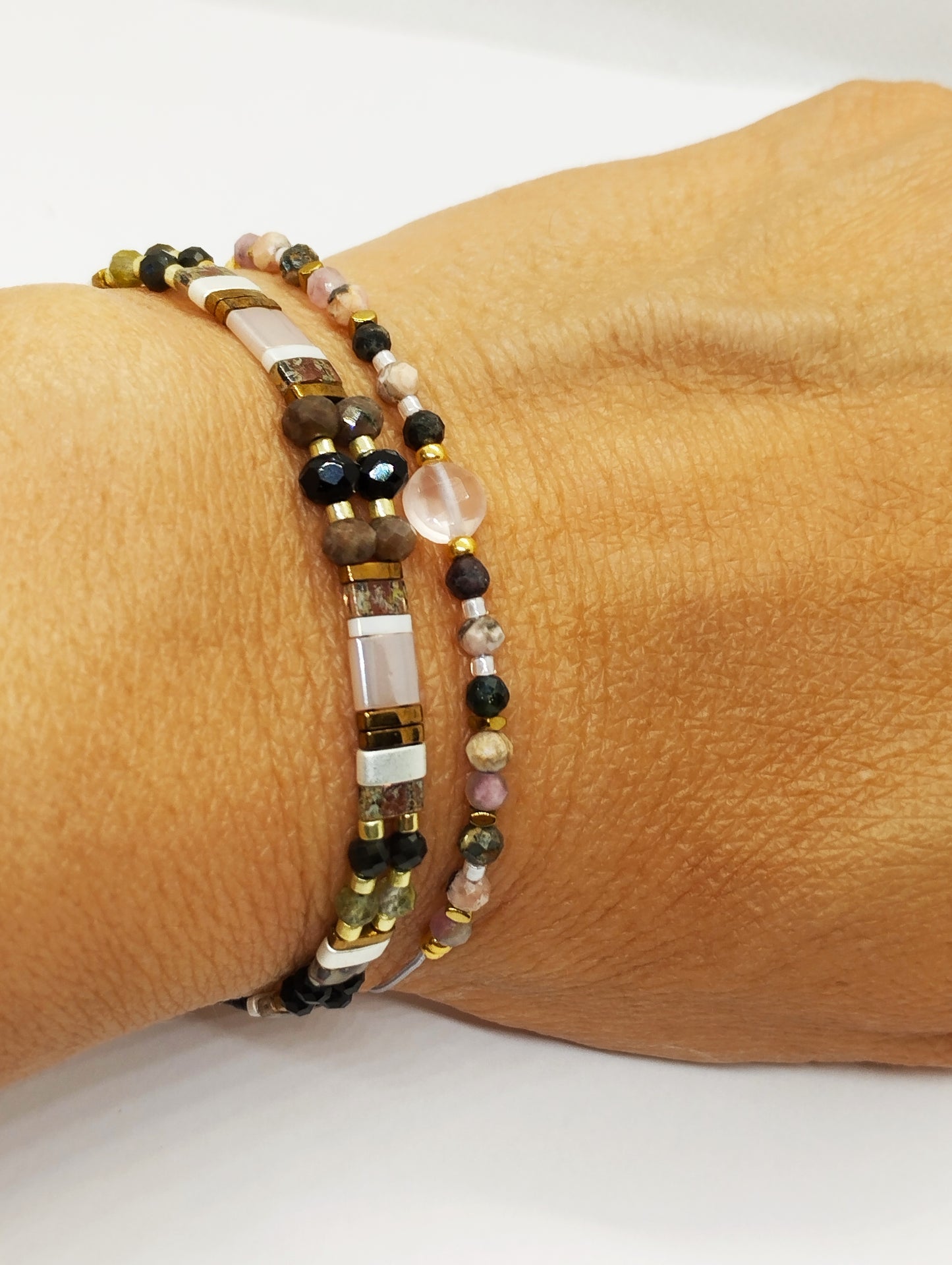 Bracelet Rhodonites Quartz rose