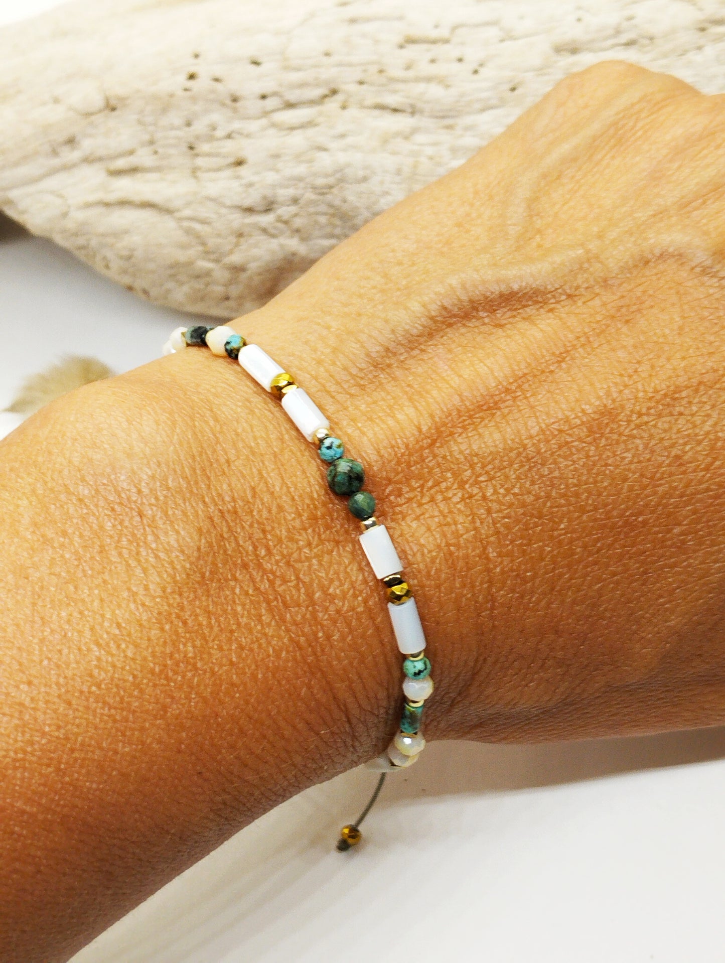 Bracelet Turquoises et nacre