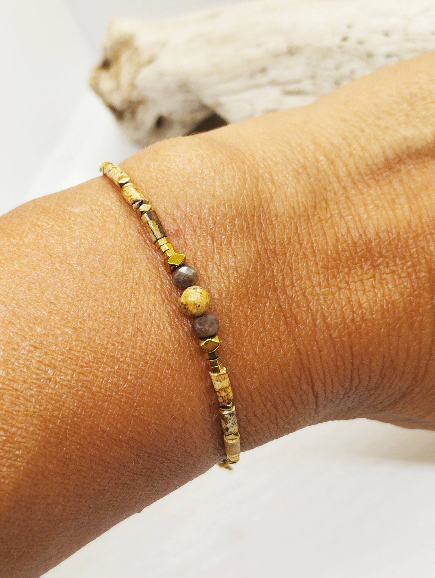 Bracelet fin Jaspe paysage