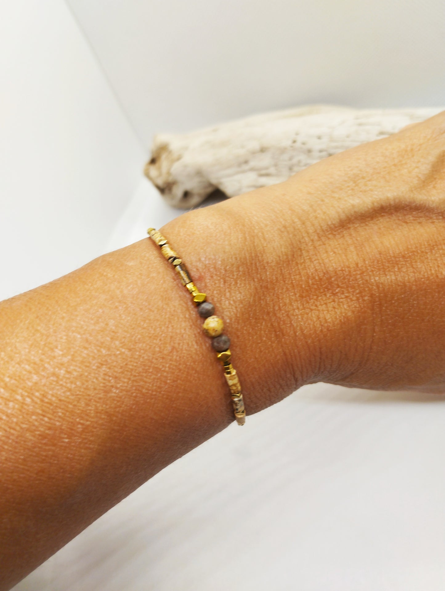 Bracelet fin Jaspe paysage