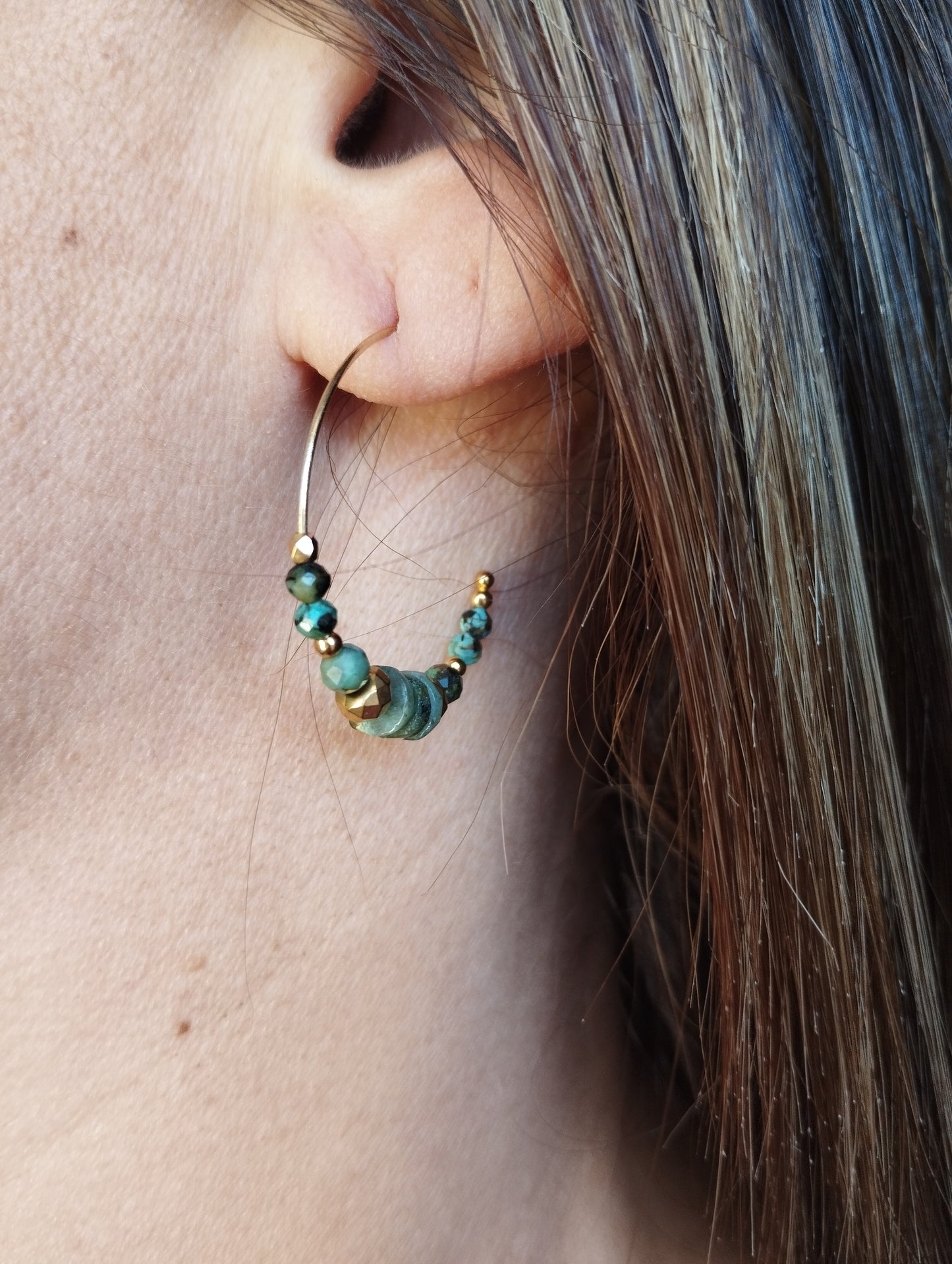 Boucles Créoles Turquoises africaines