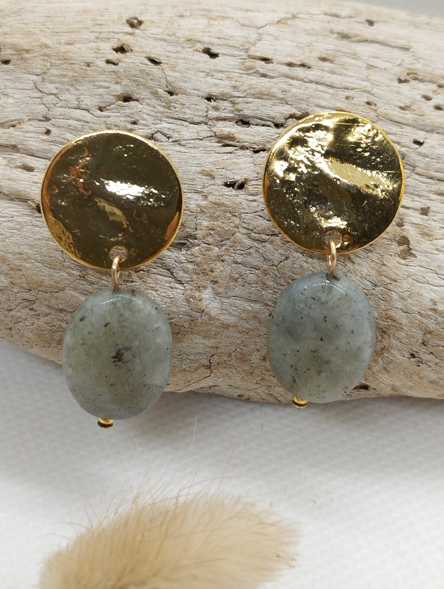Boucles Clous Labradorites