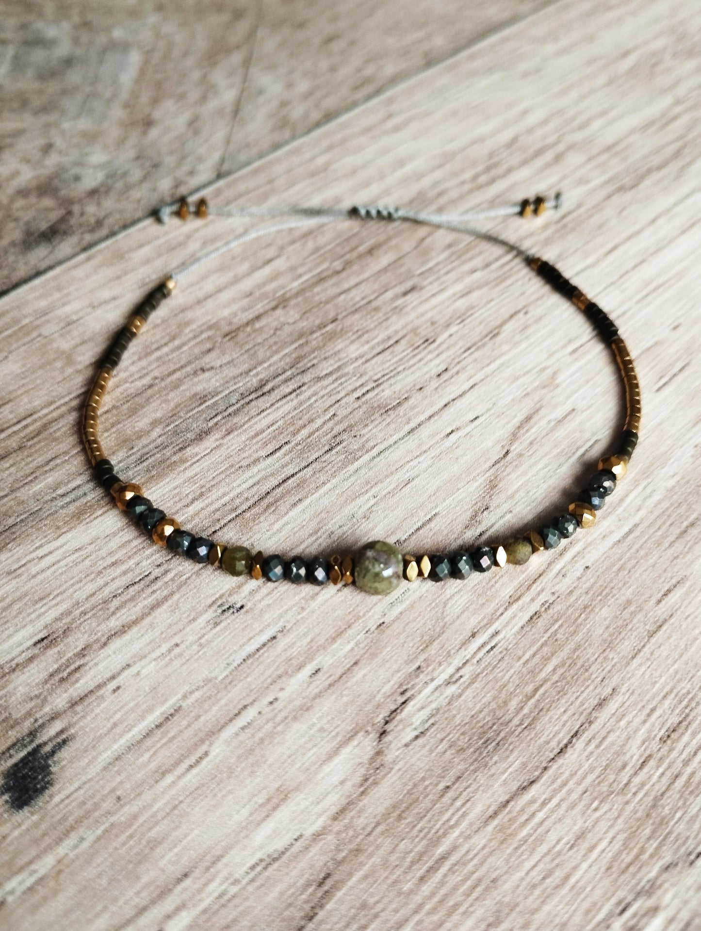 Bracelet Pyrites et Tourmalines