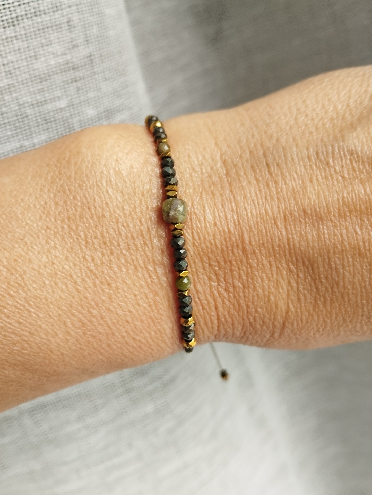 Bracelet Pyrites et Tourmalines