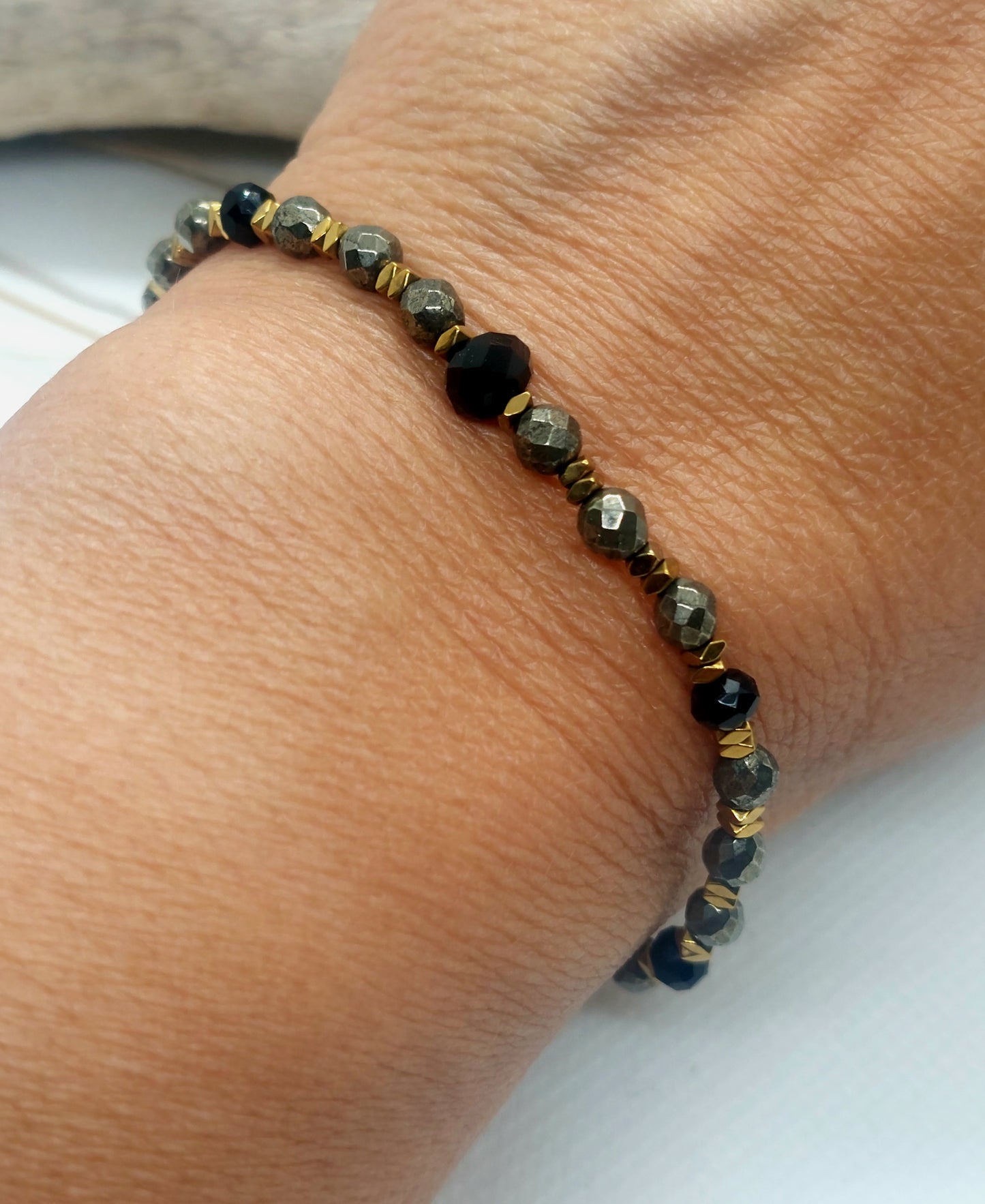 Bracelet Pyrites et Hematites