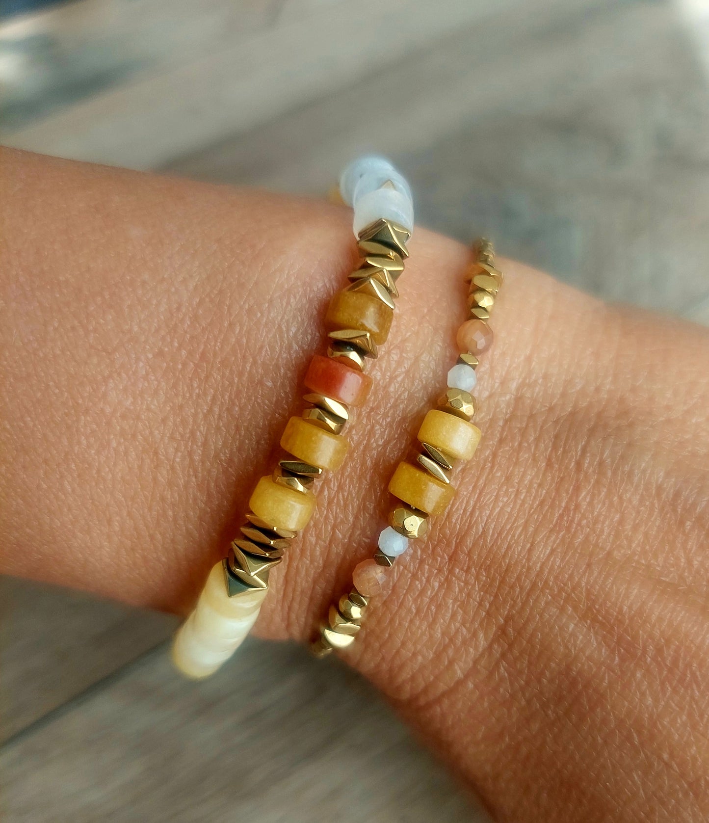 Bracelet Heishi élastique