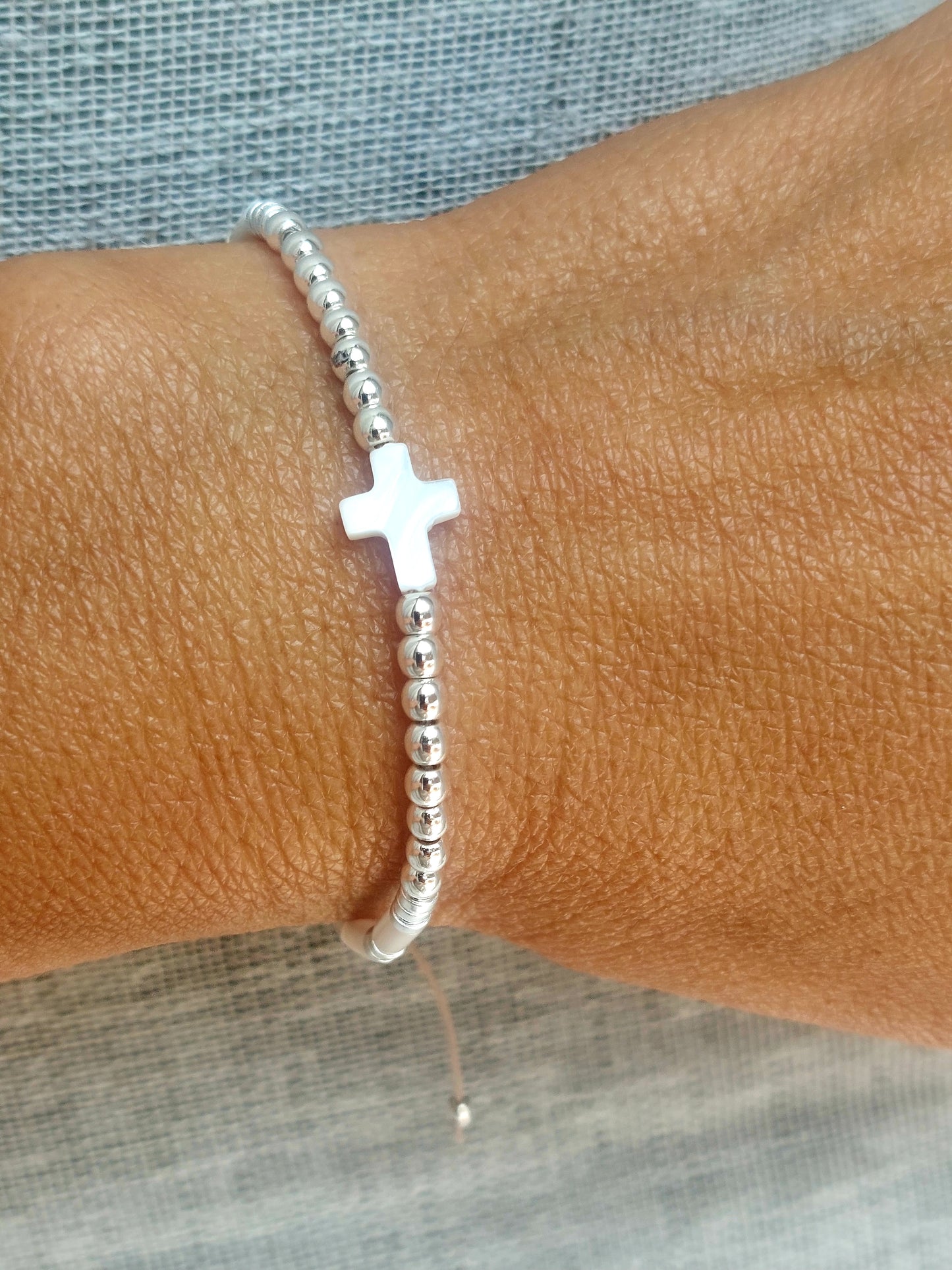 Bracelet Croix doré ou argent