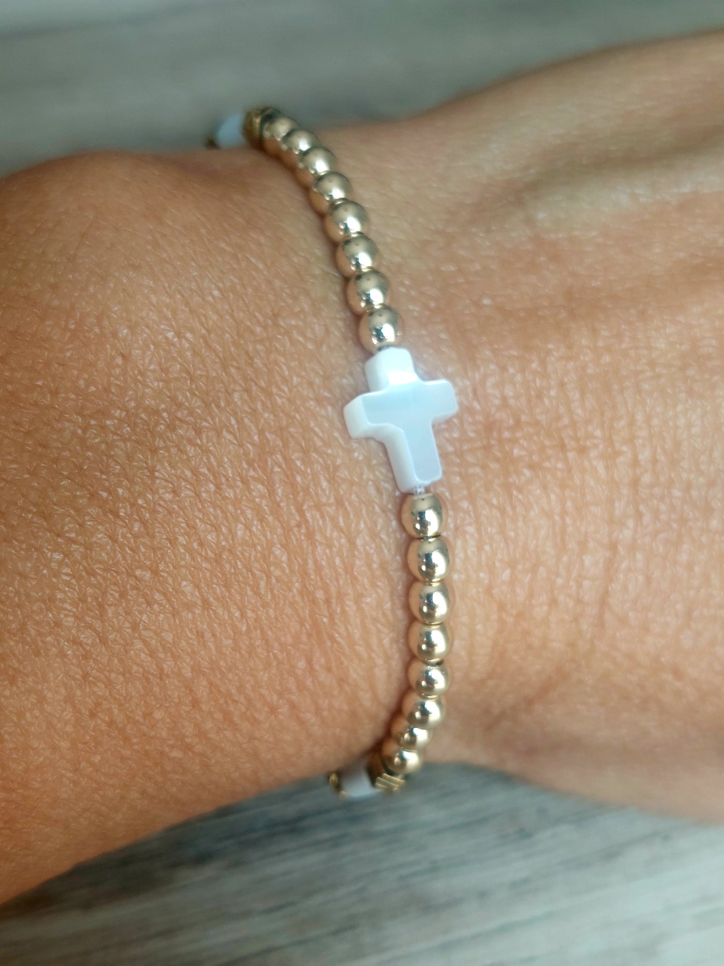 Bracelet Croix doré ou argent