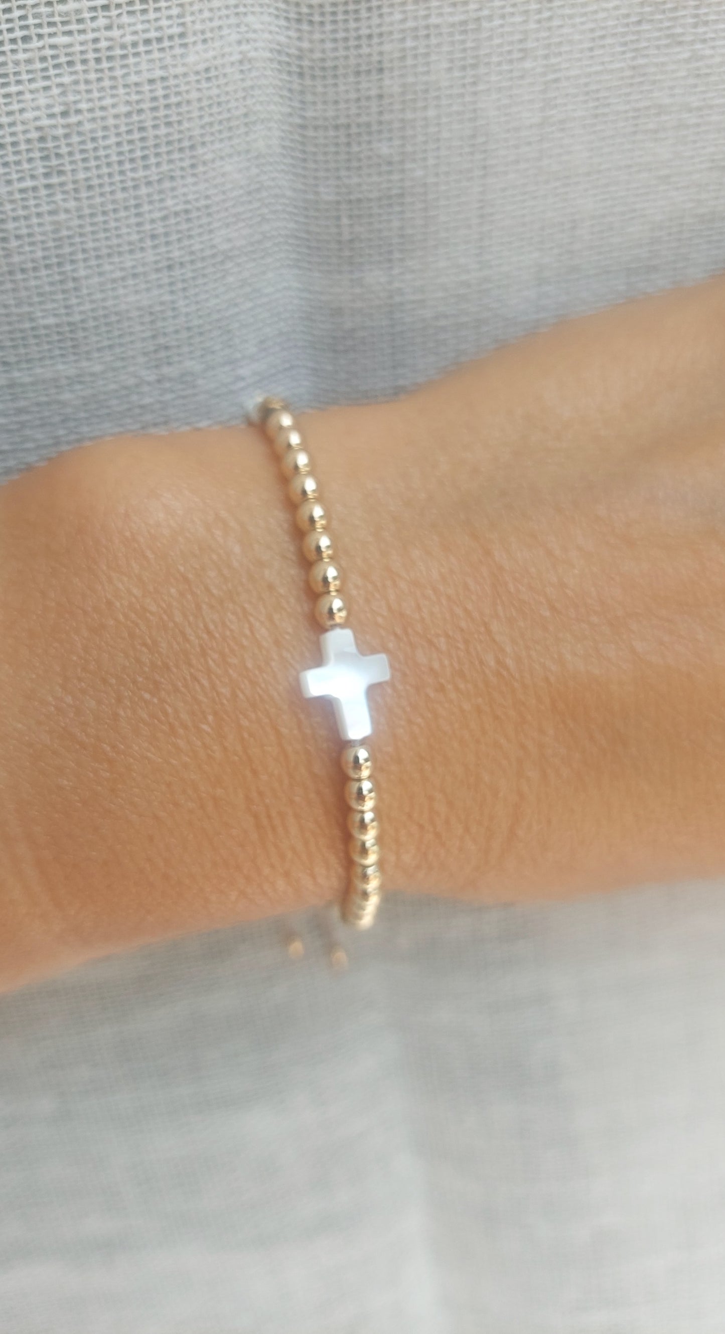 Bracelet Croix doré ou argent