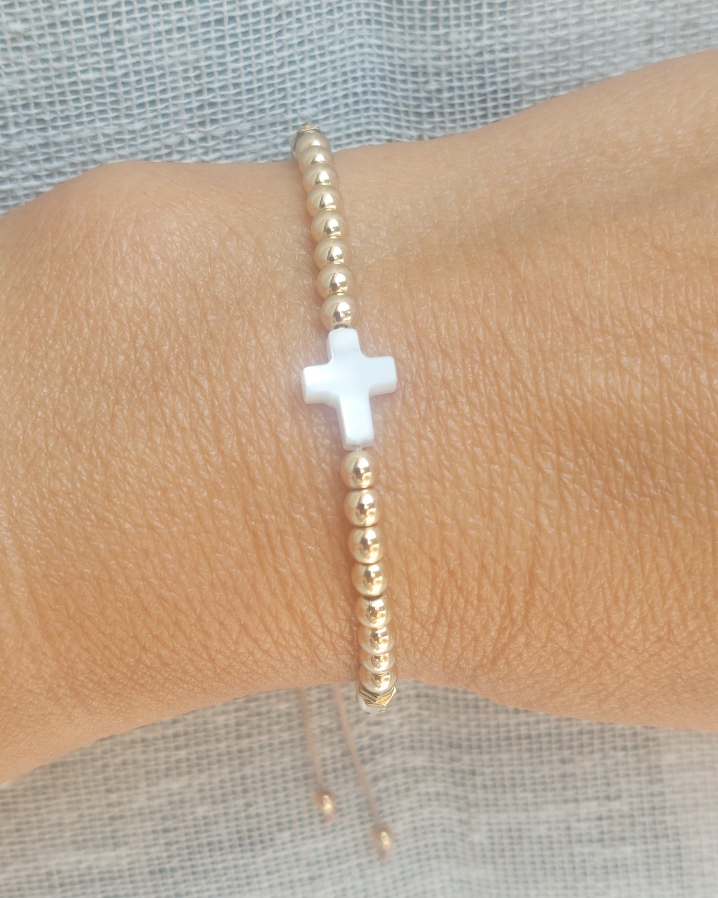Bracelet Croix doré ou argent