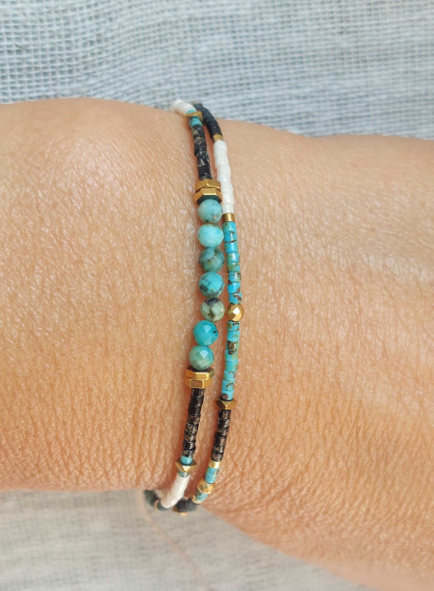 Bracelet double coloré