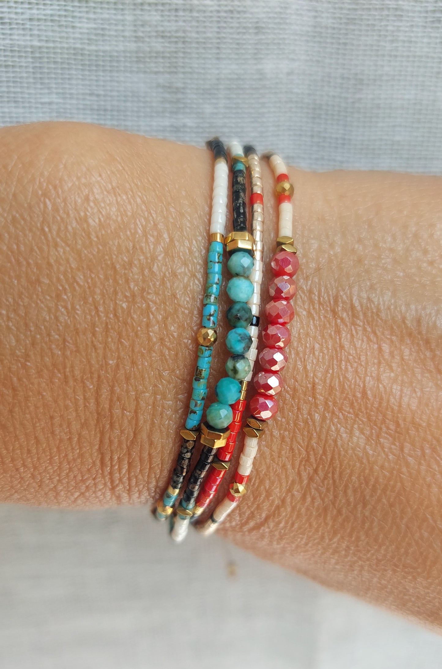 Bracelet double coloré
