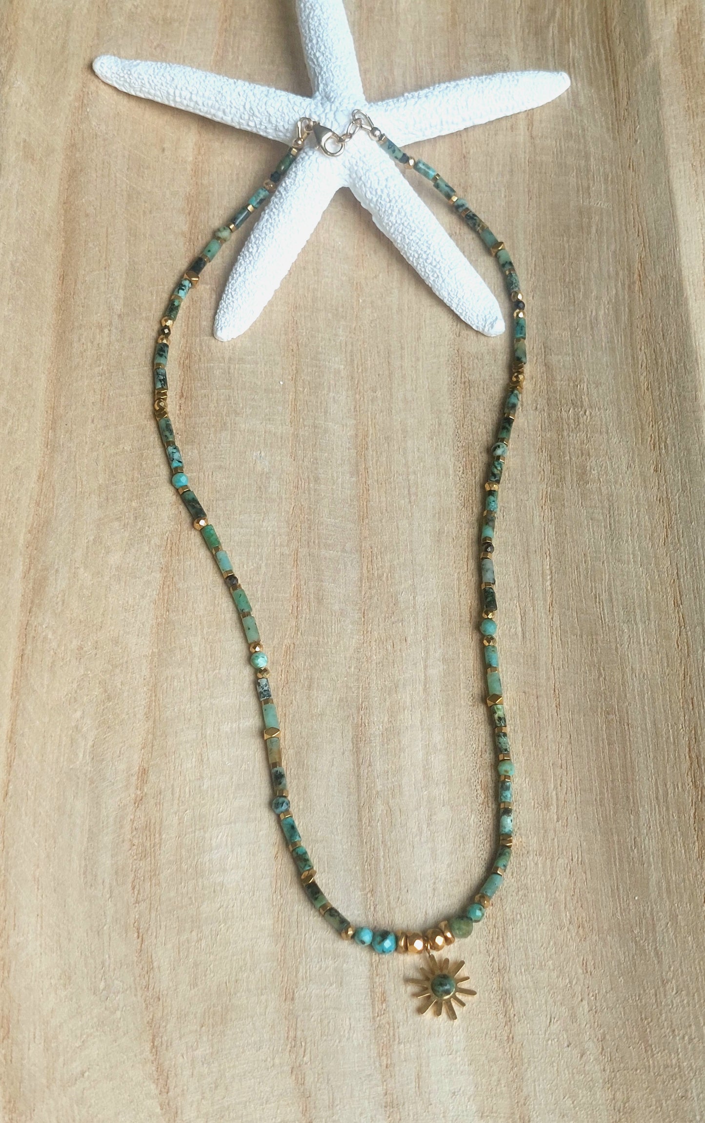 Collier Bohème Turquoises Africaines