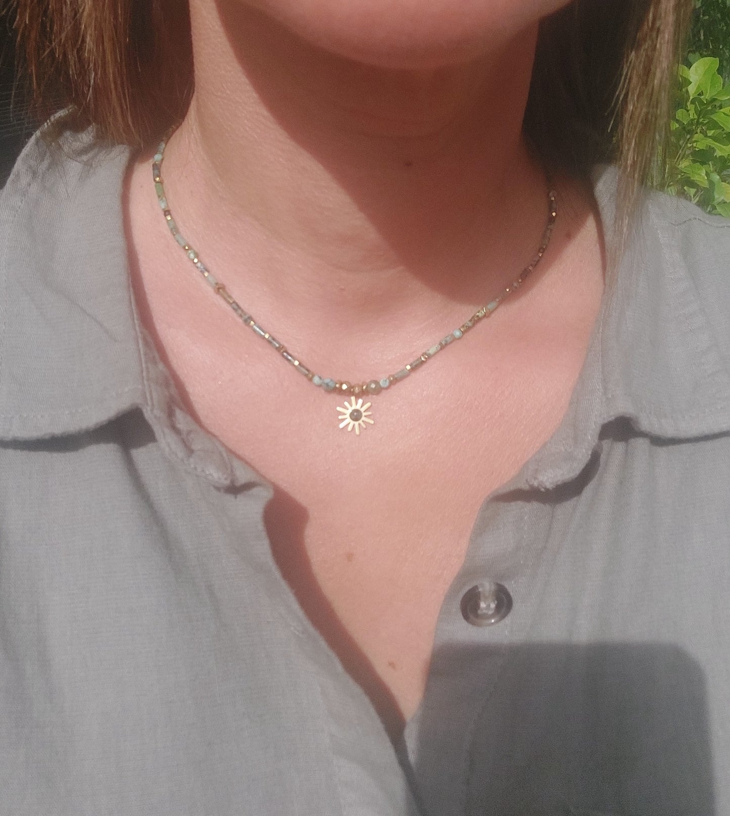 Collier Bohème Turquoises Africaines