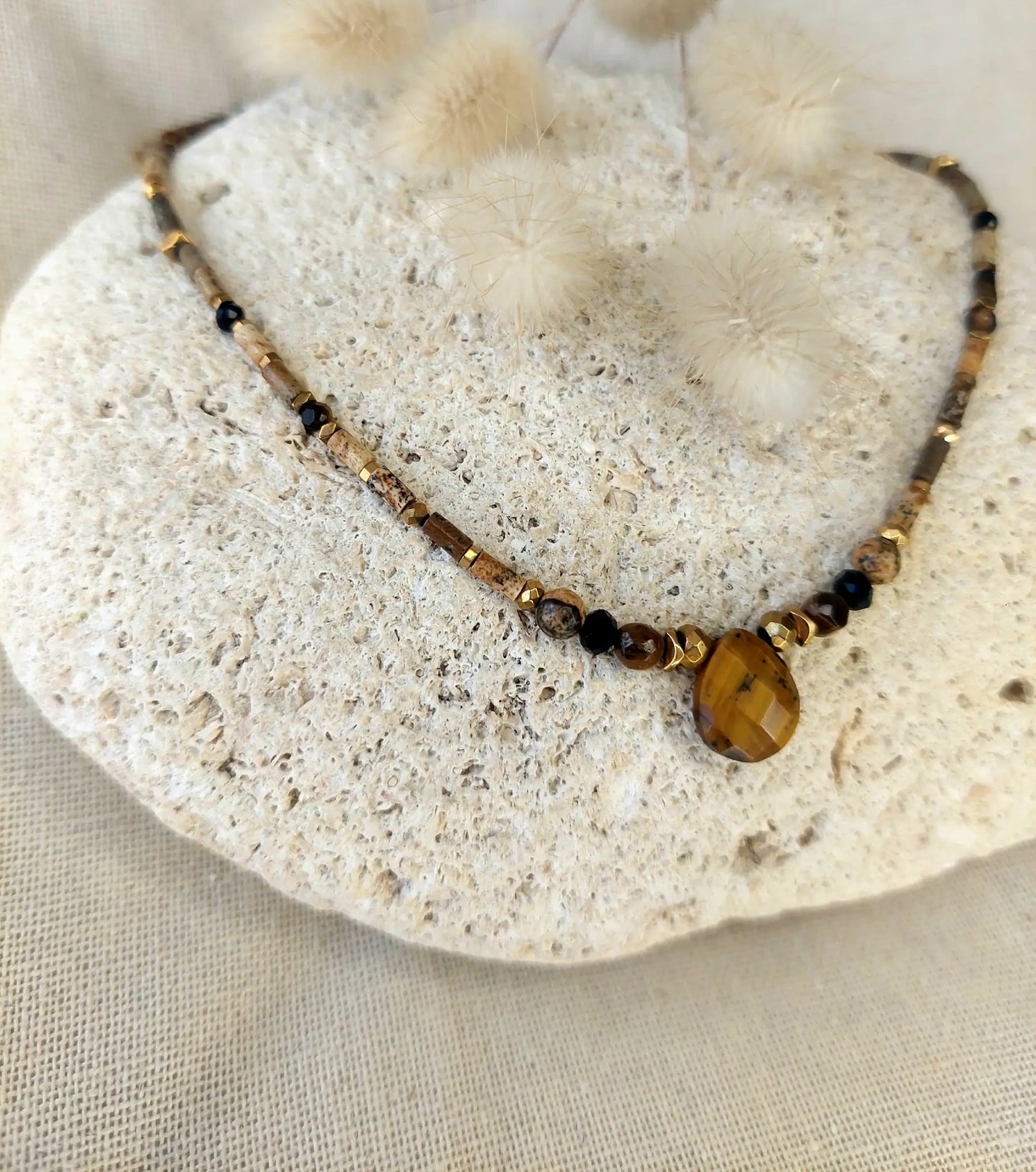 Collier Bohème Oeil de tigre