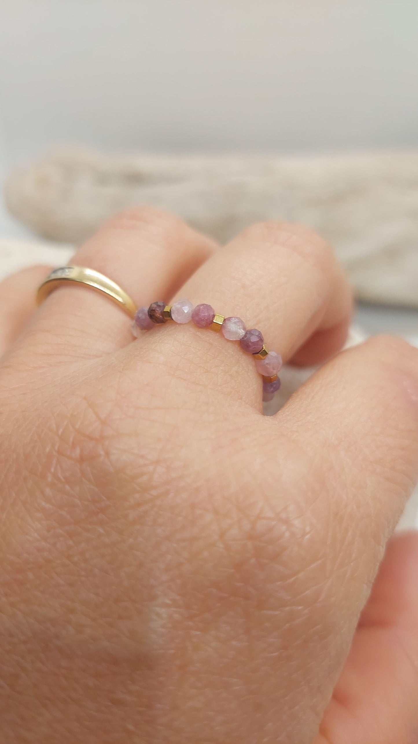 Bague Tourmalines Roses