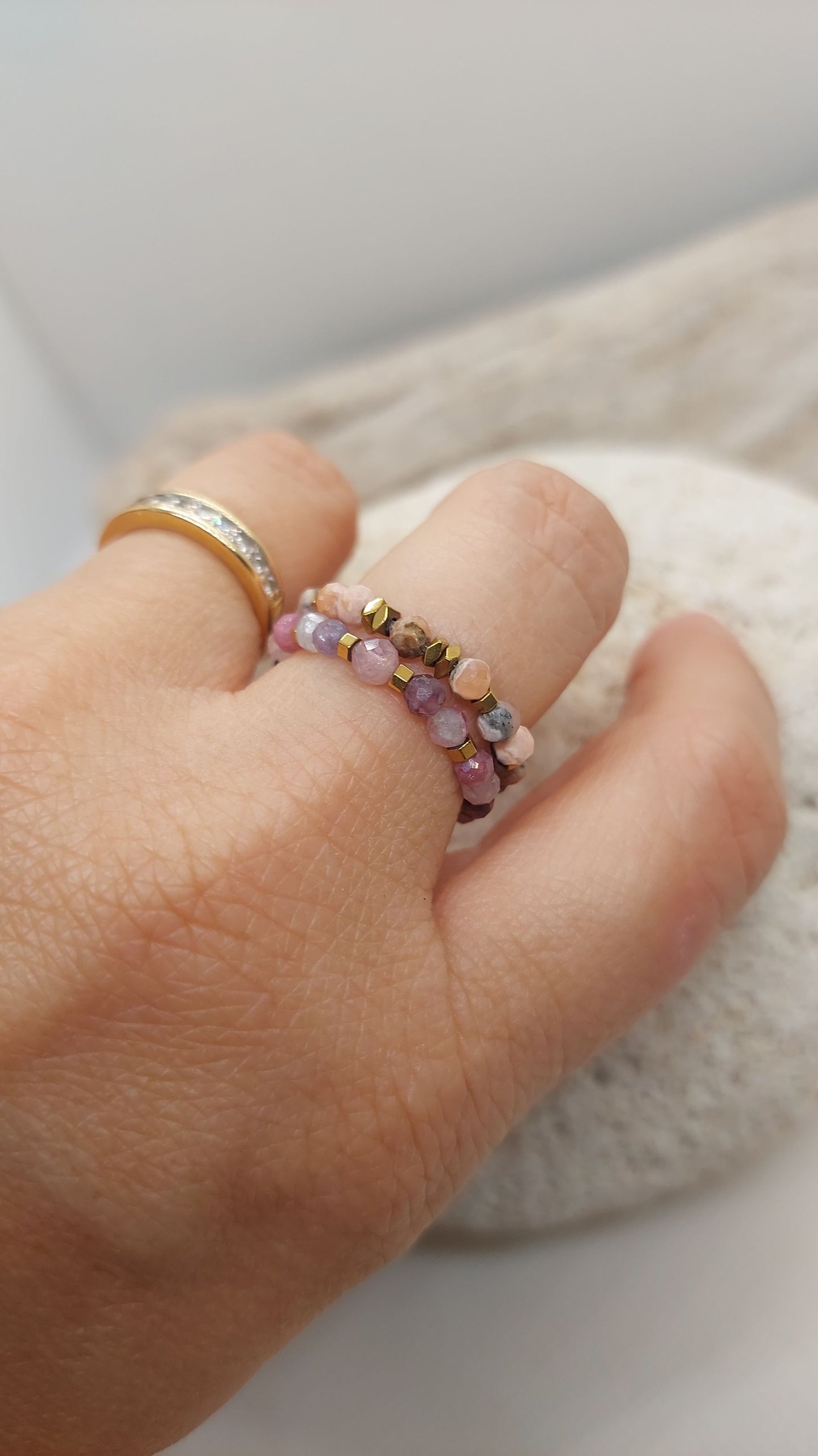 Bague Tourmalines Roses