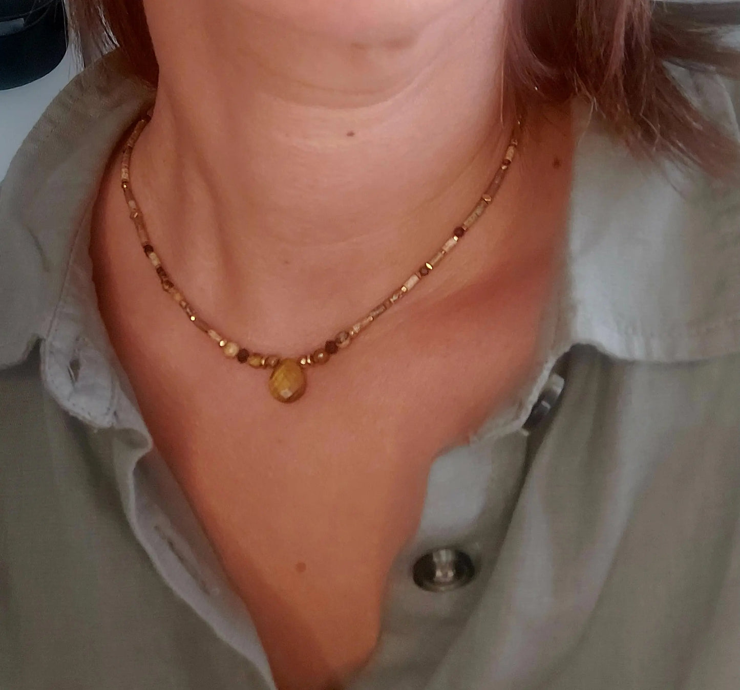 Collier Bohème Oeil de tigre