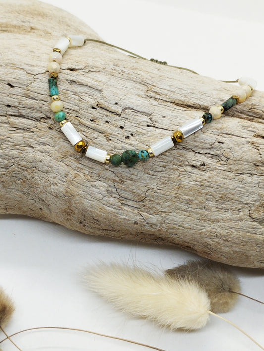 Bracelet Turquoises et nacre
