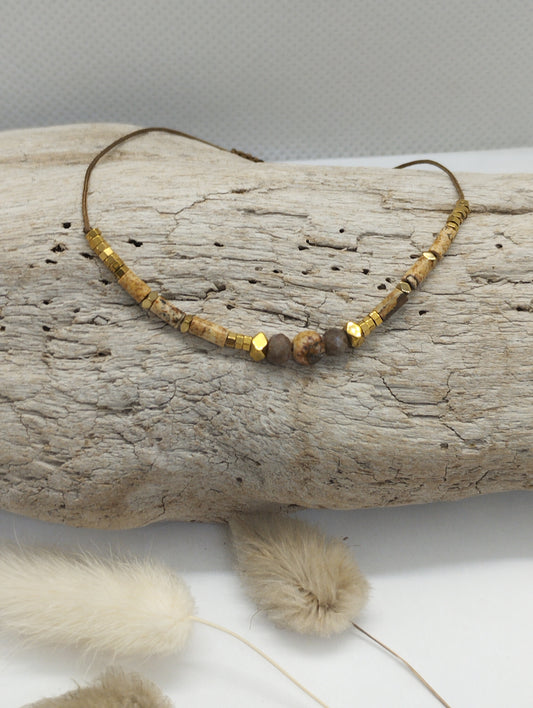 Bracelet fin Jaspe paysage