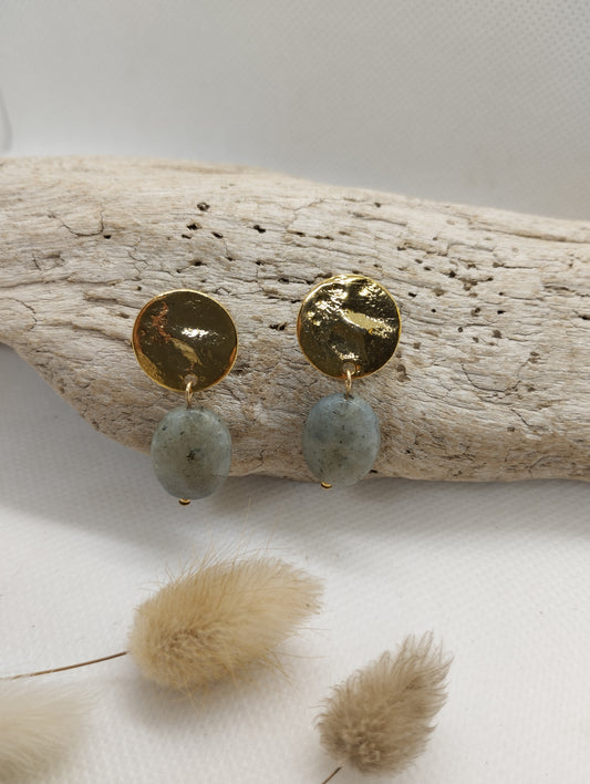 Boucles Clous Labradorites