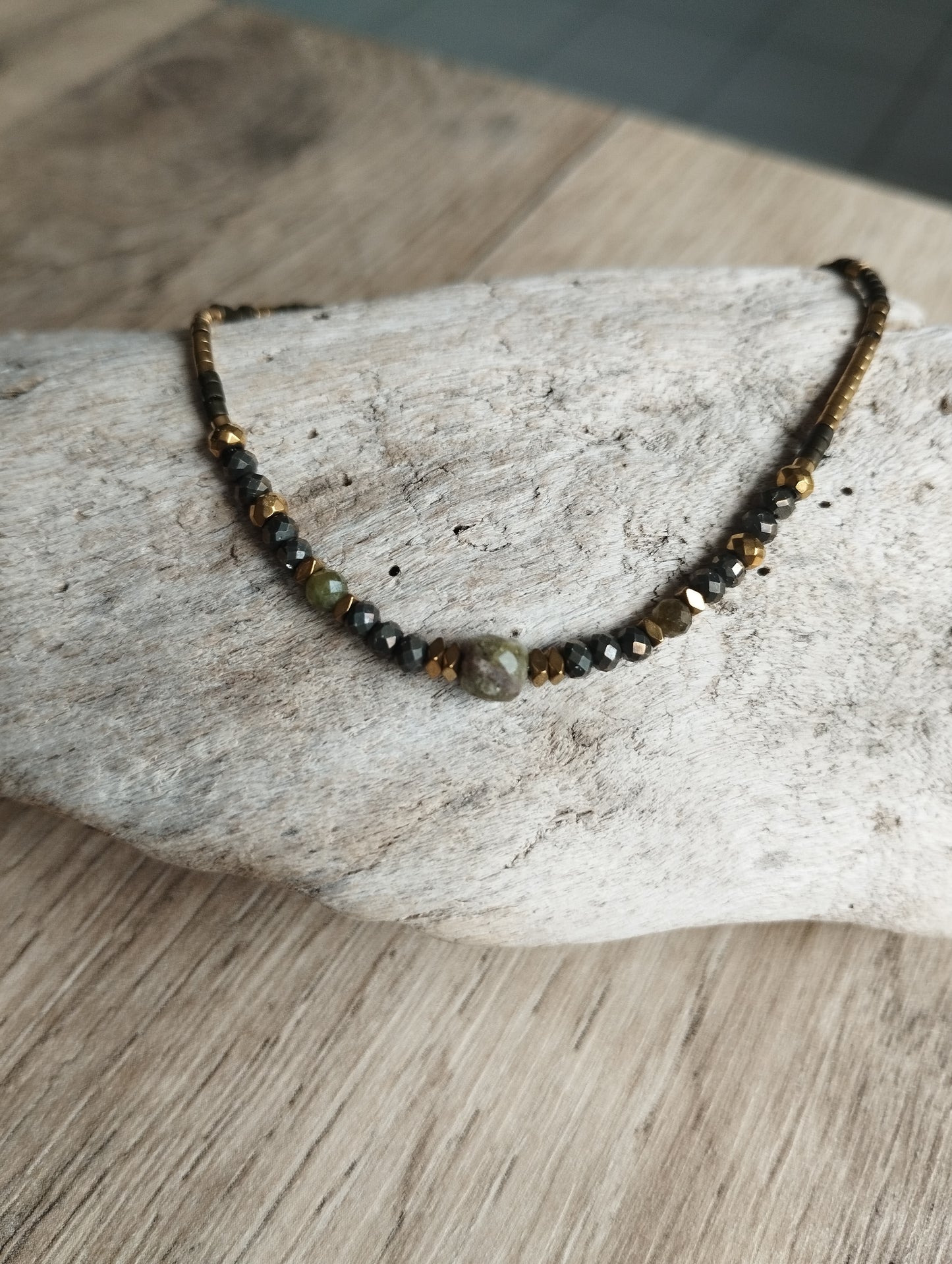 Bracelet Pyrites et Tourmalines
