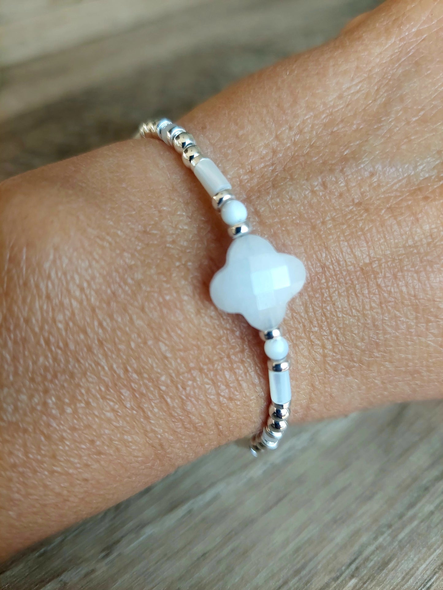 nacre blanche et Jade blanc