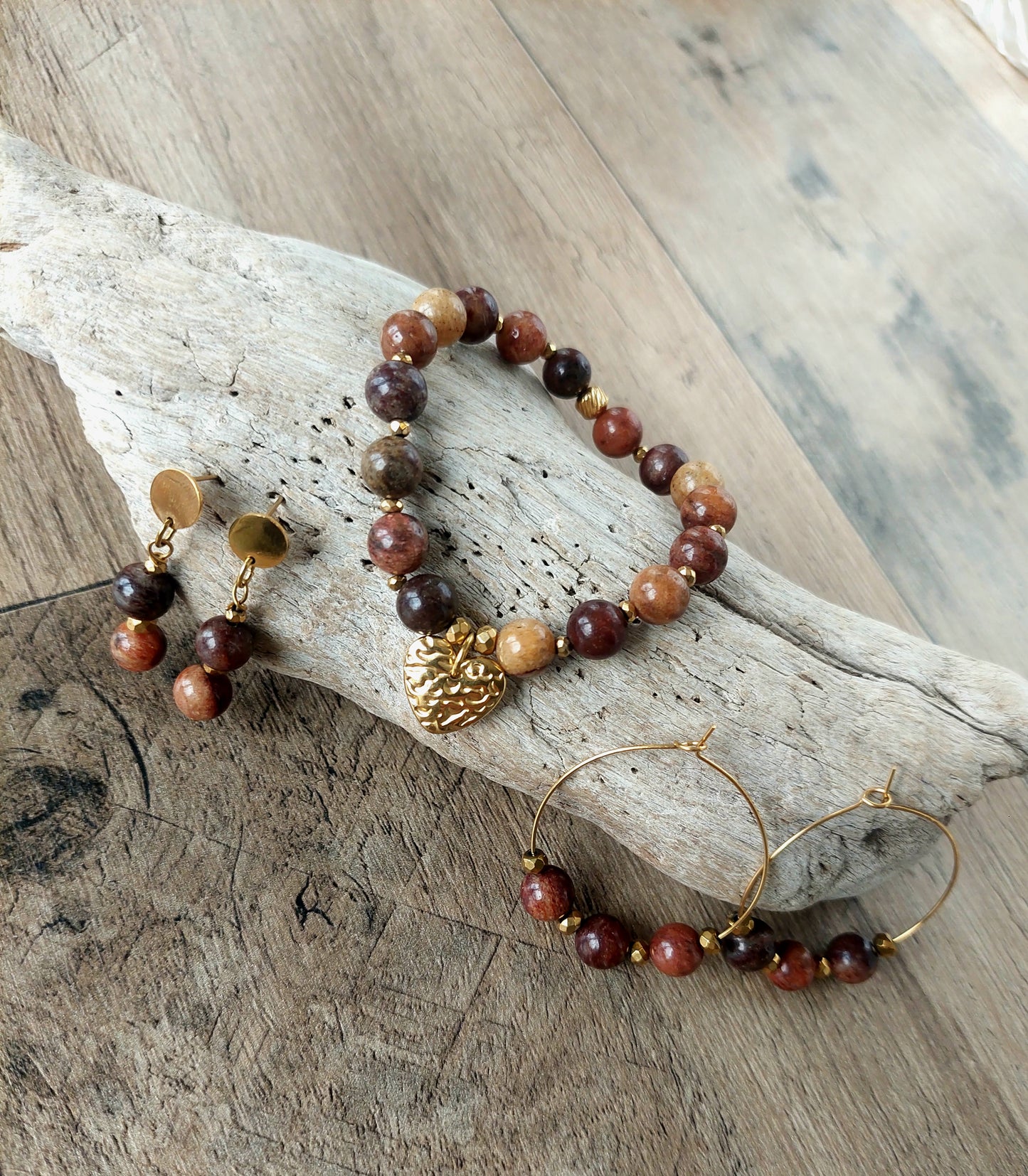 Parure bohème chrysocolle brown 