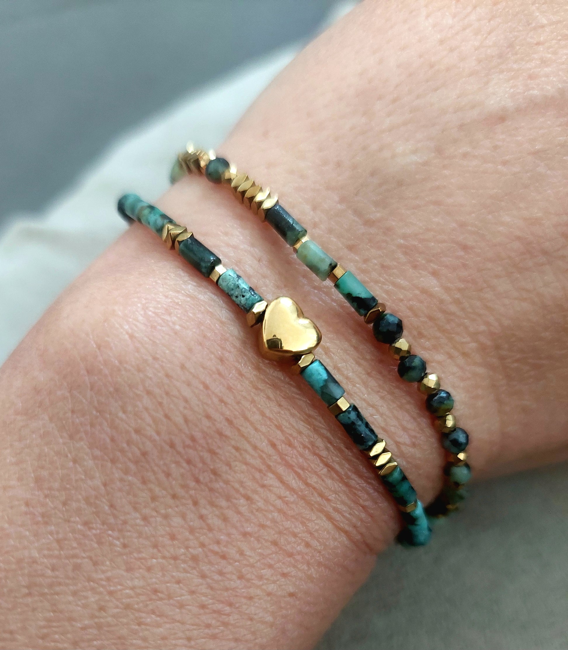 bracelet turquoises africaines bohème
