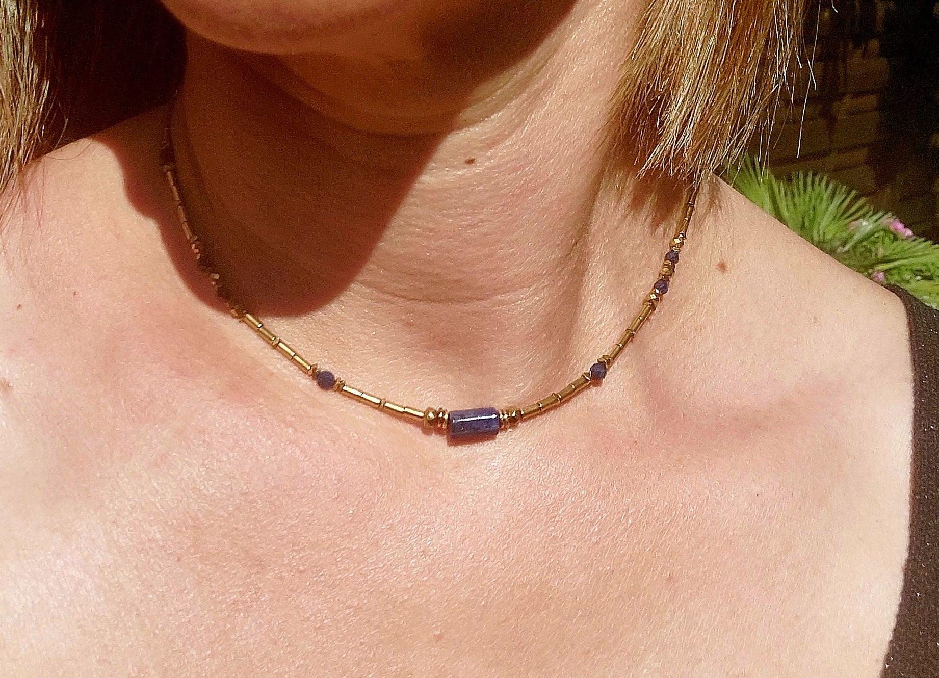 bijou bohème collier aura porté pour femme fait main celisamm creations