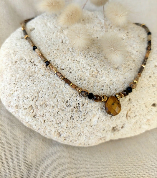 Collier Bohème Oeil de tigre