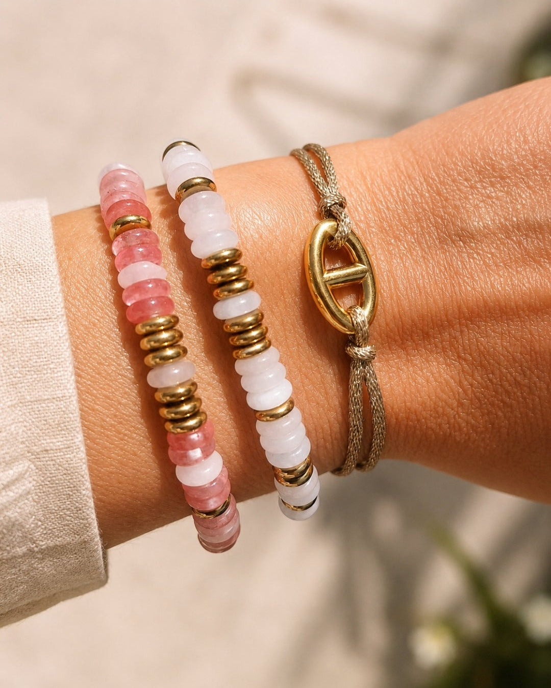 Bracelets bohèmes en pierres naturelles ou cordons japonais et acier inoxydable