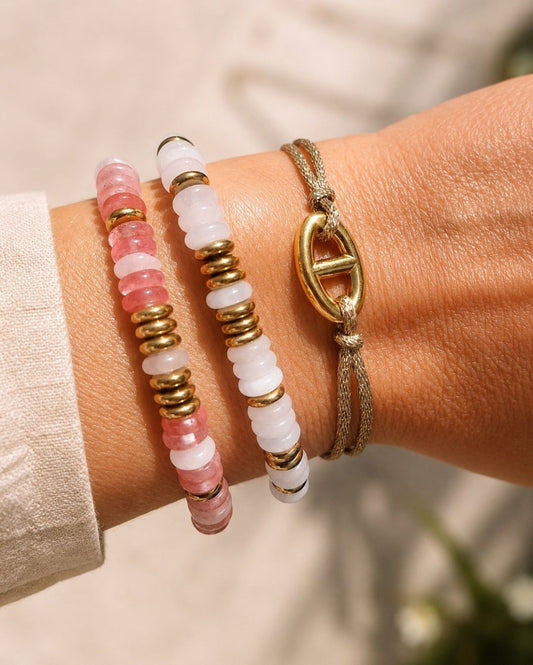 Bracelets bohèmes en pierres naturelles ou cordons japonais et acier inoxydable