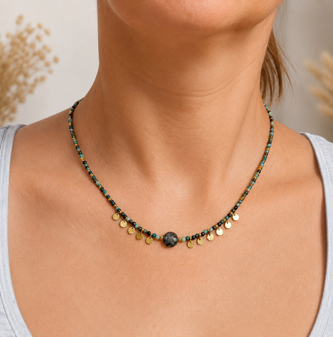 Bijou en pierre naturelle collier pour femme fait main en France 