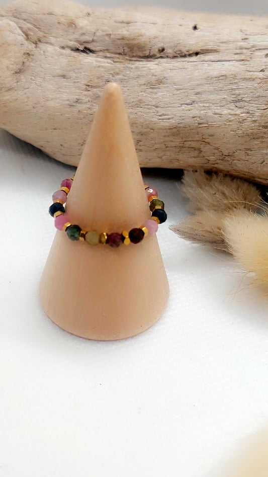 Bague Tourmalines multicolores